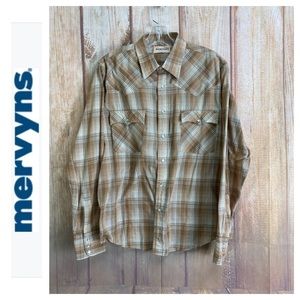 💙Vintage 50 years old? Mervyn’s Western Shirt Men’s Size Large